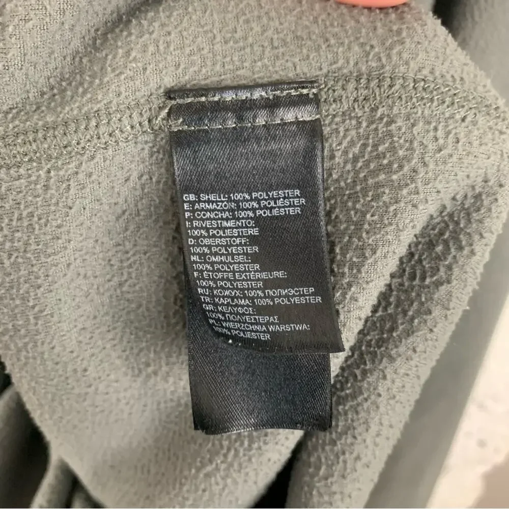The North Face Green/Grey Fleece Pullover Half Zip Jacket XL